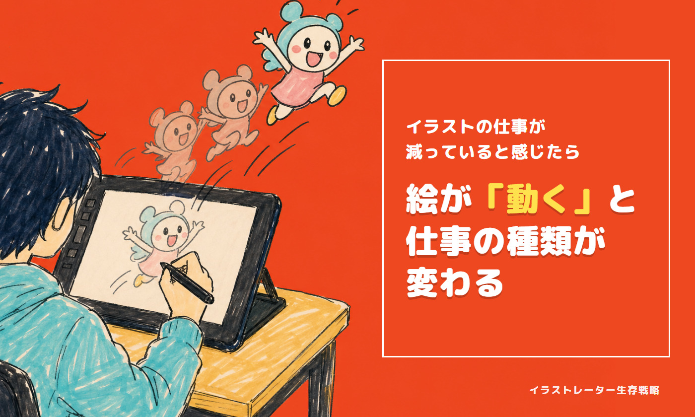 イラストの仕事が減っていると感じたら。絵が動くと仕事の種類が変わる
