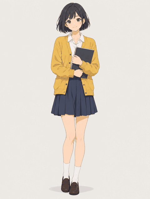 完成したまばたきのアニメーション