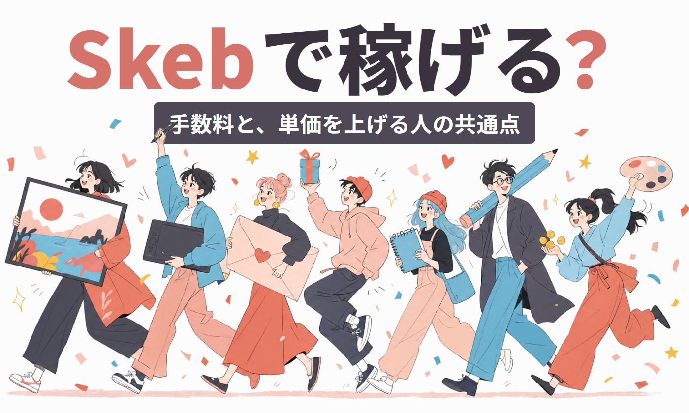 Skebで稼げる？手数料と、単価を上げる人の共通点