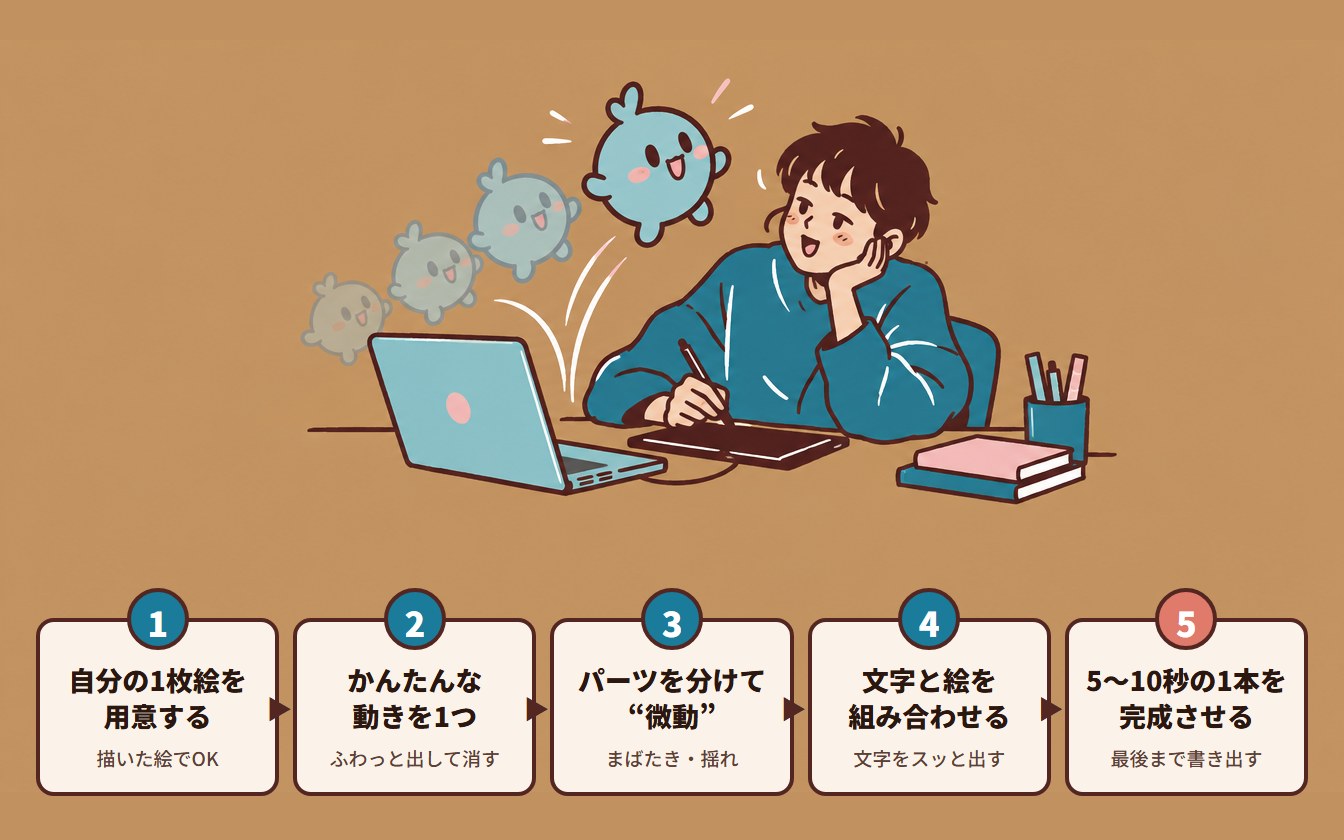 独学の5ステップの図
